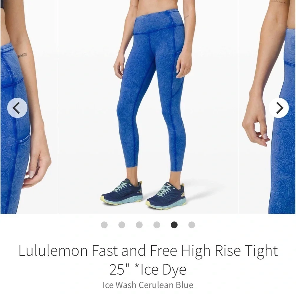 Lululemon Fast & Free High Rise Tight *Ice Dye